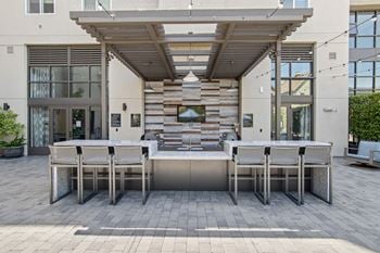 Outdoor patio grill at aventine apartments in hercules, ca 94547